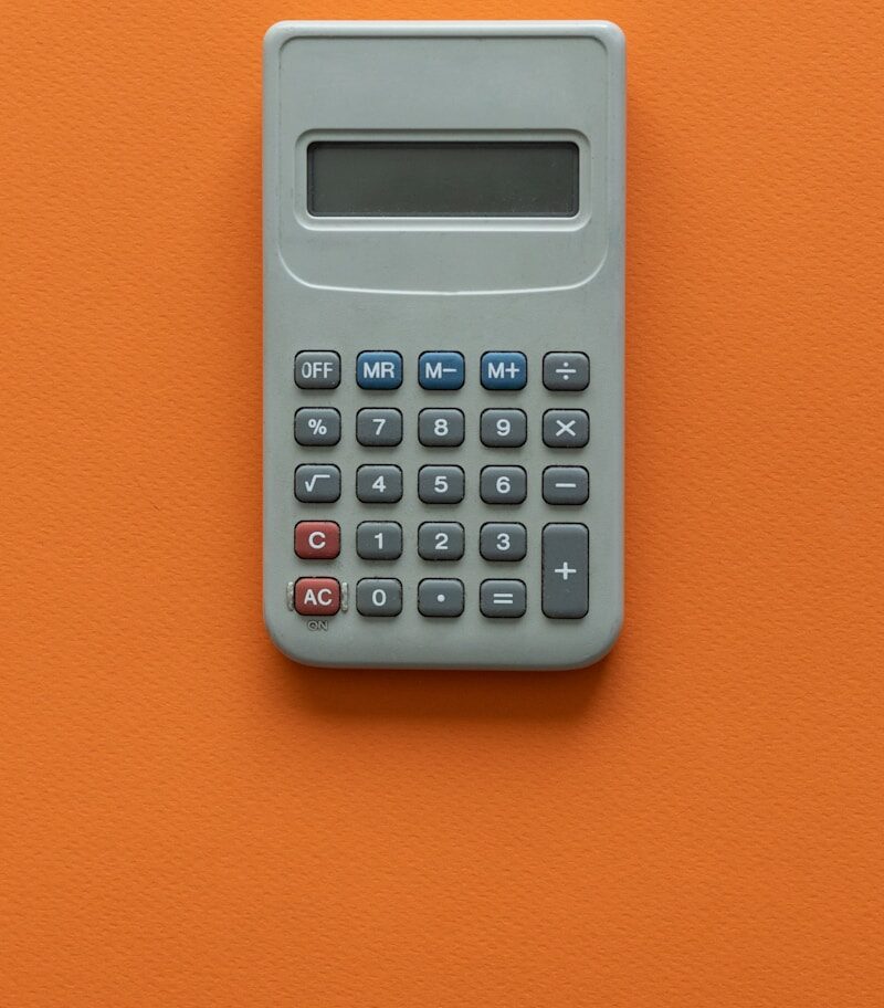 a calculator on a table